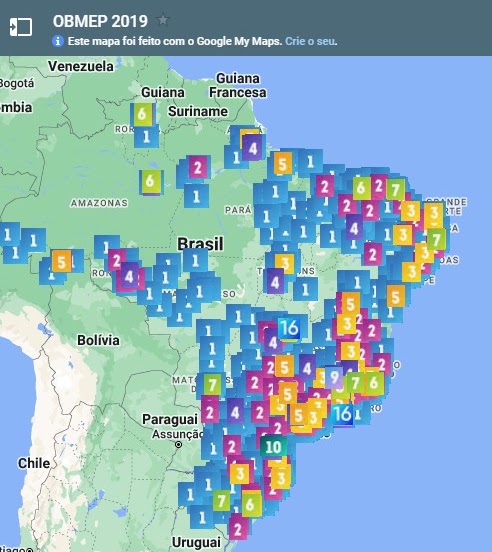 Mapa OBMEP 2019